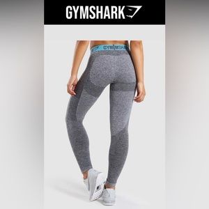 Gymshark Charcoal Marl/Dusky Teal Flex Leggings